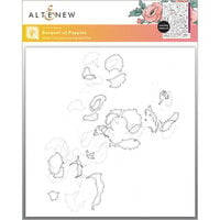 Altenew - Simple Coloring And Layering Stencil - 8 In 1 Set - Bouquet Of Poppies