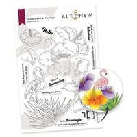Altenew - Clear Photopolymer Stamps - Flowers And A Flamingo