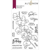 Altenew - Clear Photopolymer Stamps - Paint A Flower - Sweet Pea