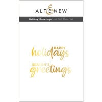 Altenew - Hot Foil Plate - Holiday Greetings