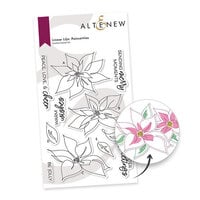 Altenew - Clear Photopolymer Stamps - Linear Life - Poinsettias
