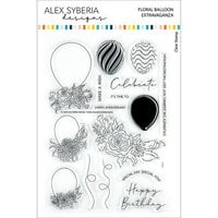 Alex Syberia Designs - Clear Photopolymer Stamps - Floral Balloon Extravaganza