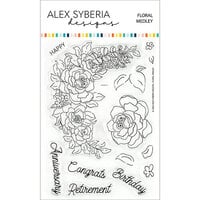 Alex Syberia Designs - Clear Photopolymer Stamps - Floral Medley