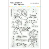 Alex Syberia Designs - Clear Photopolymer Stamps - Midnight Blooms
