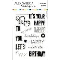 Alex Syberia Designs - Clear Photopolymer Stamps - Birthday Wishes
