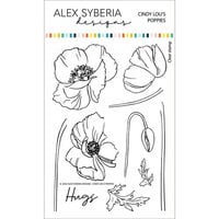 Alex Syberia Designs - Clear Photopolymer Stamps - Cindy Lou's Poppies