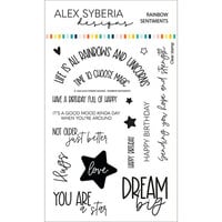 Alex Syberia Designs - Clear Photopolymer Stamps - Rainbow Sentiments