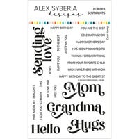Alex Syberia Designs - Clear Photopolymer Stamps - For Her Sentiments