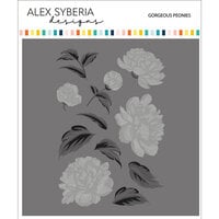 Alex Syberia Designs - Layering Stencils - Gorgeous Peonies