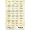 Authentique Paper - Journey Collection - Cardstock Stickers - Petite Type Square Alphabet