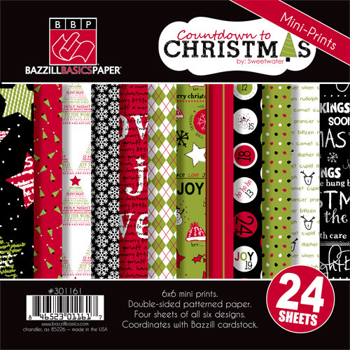 Bazzill Basics - Sweetwater - Countdown to Christmas Collection - 6 x 6 Assortment Pack