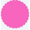 Bazzill Basics - 12x12 Medium Scallop Circle Cardstock - Bloom - Pink