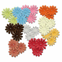 Bazzill Basics - Bitty Blossoms Flowers - Approximately 100 Pieces - Mixed
