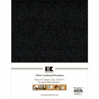 Best Creation Inc - A4 Glitter Cardstock Packs - Black