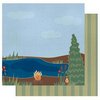 Best Creation Inc - Gone Camping Collection - 12 x 12 Double Sided Glitter Paper - Lakeside Right