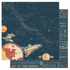 Best Creation Inc - Space Age Collection - 12 x 12 Double Sided Glitter Paper - Lift Off