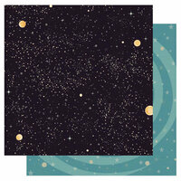 Best Creation Inc - Space Age Collection - 12 x 12 Double Sided Glitter Paper - Galaxy