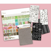 BasicGrey - Chipboard Rub Ons and Paper Kit - Phoebe, CLEARANCE