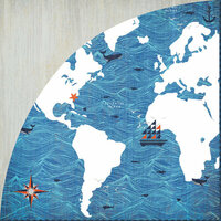 BasicGrey - Adrift Collection - 12 x 12 Double Sided Paper - Nautical