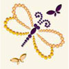 BasicGrey - Bling It Collection - Rhinestones - Designer Dragonfly - Tangerine, CLEARANCE