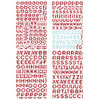 BasicGrey - Eskimo Kisses Collection - Christmas - Adhesive Chipboard - Alphabet