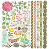 BasicGrey - Hello Luscious Collection - 12 x 12 Element Stickers - Shapes