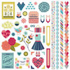 BasicGrey - J'Adore Collection - 12 x 12 Cardstock Stickers - Elements