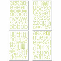 BasicGrey - Kioshi Collection - Adhesive Chipboard - Alphabet, CLEARANCE