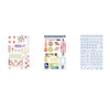 BasicGrey - Soleil Collection - Adhesive Chipboard - Shapes and Alphabets