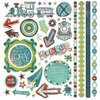 BasicGrey - Oliver Collection - 12 x 12 Element Stickers, CLEARANCE