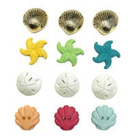 Buttons Galore and More - Embellishments - Button Theme Packs - Beach Treasures