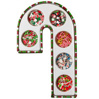 Buttons Galore and More - Sprinkletz Collection - Embellishments - Candy Cane Gift Box - Assorted
