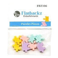 Buttons Galore and More - Flatbackz Collection - Embellishments - Puzzle Pieces