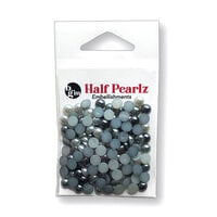 Buttons Galore and More - Half Pearlz Collection - Embellishments - Silver