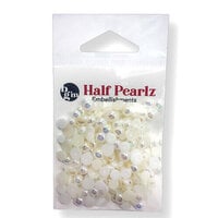 Buttons Galore and More - Half Pearlz Collection - Embellishments - Snow Capped