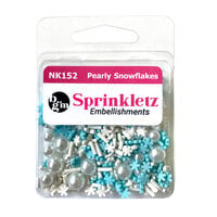 Buttons Galore and More - Sprinkletz Collection - Embellishments - Pearly Snowflakes