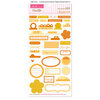 Bella Blvd - Sophisticates Collection - Ciao Chip - Self Adhesive Chipboard - Essentials - Apricot and Banana