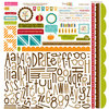 Bella Blvd - Finally Fall Collection - 12 x 12 Cardstock Stickers - Alphabet and Bits