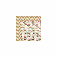 Bella Blvd - Kiss Me Collection - 12 x 12 Double Sided Paper - Mustache Love