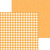 Doodlebug Designs - Monochromatic Collection - 12 x 12 Double Sided Paper - Tangerine Buffalo Check