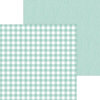 Doodlebug Designs - Monochromatic Collection - 12 x 12 Double Sided Paper - Pistachio Buffalo Check