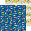 Bella Blvd - Tiny Tots Collection - 12 x 12 Double Sided Paper - One Fish Two Fish