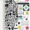Bella Blvd - Color Chaos Collection - 12 x 12 Cardstock Stickers - Treasures and Text
