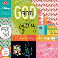 Bella Blvd - Illustrated Faith - Whatever is Lovely Collection - 12 x 12 Double Sided Paper - Art Prints