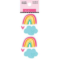 Bella Blvd - Squeeze The Day Collection - Acrylic Shapes - Rainbows