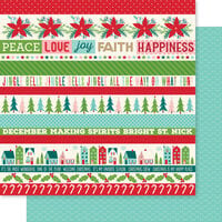Bella Blvd - Merry Little Christmas Collection - 12 x 12 Double Sided Cardstock - Borders