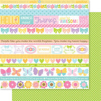 Bella Blvd - Just Because Collection - 12 x 12 Double Sided Paper - Borders