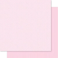 Bella Blvd - Bella Besties Collection - 12 x 12 Double Sided Paper - Cotton Candy Gingham And Stripes
