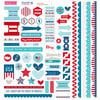 Bella Blvd - Fireworks and Freedom Collection - Doohickey - Cardstock Stickers