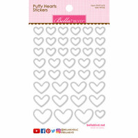 Bella Blvd - Puffy Stickers - Hearts - Milk White